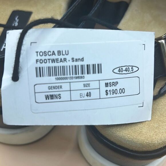 Tosca Blue TB Studio Women's 40 Chunky Sling Back Sandals Sand Beige Colorblock - Picture 5 of 13